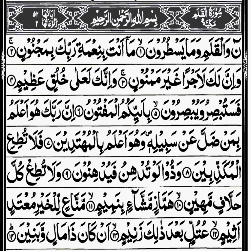 Surah Al Qalam